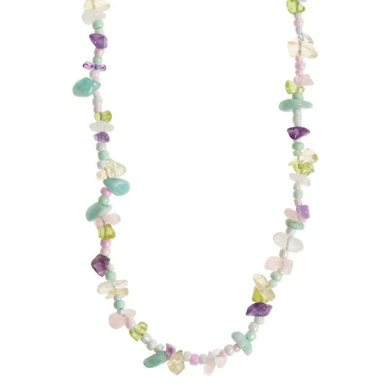 Larissa - Collier de pierres semi-précieuses colorées