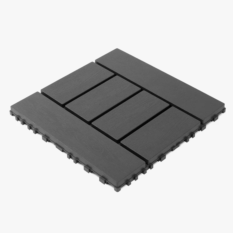 Dalles clipsables imitation bois 30cm 44 pieces terrasse