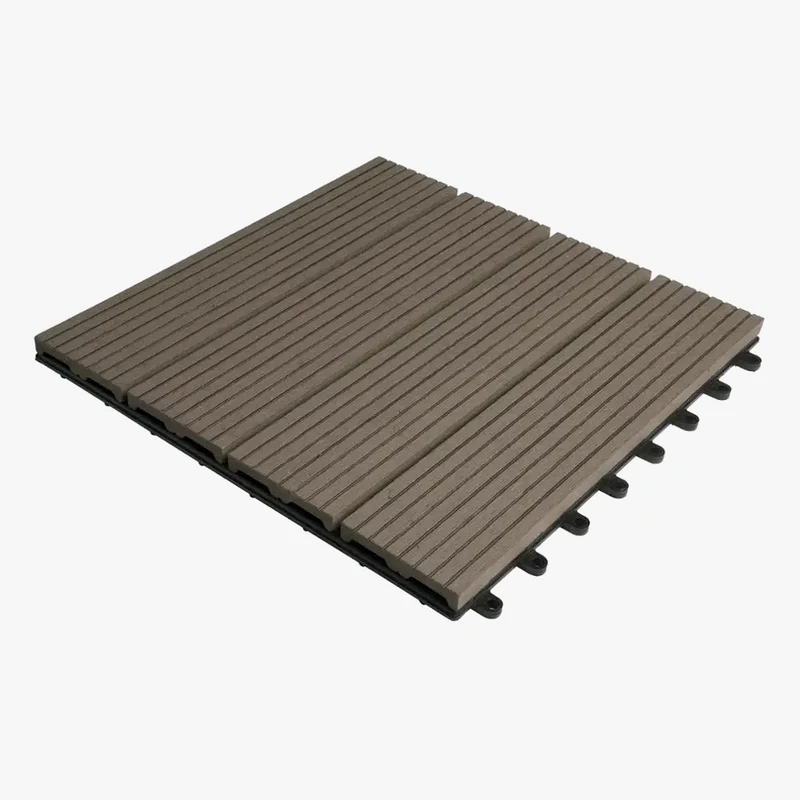 Dalles terrasse wpc effet bois clipsables 30x30 11pcs