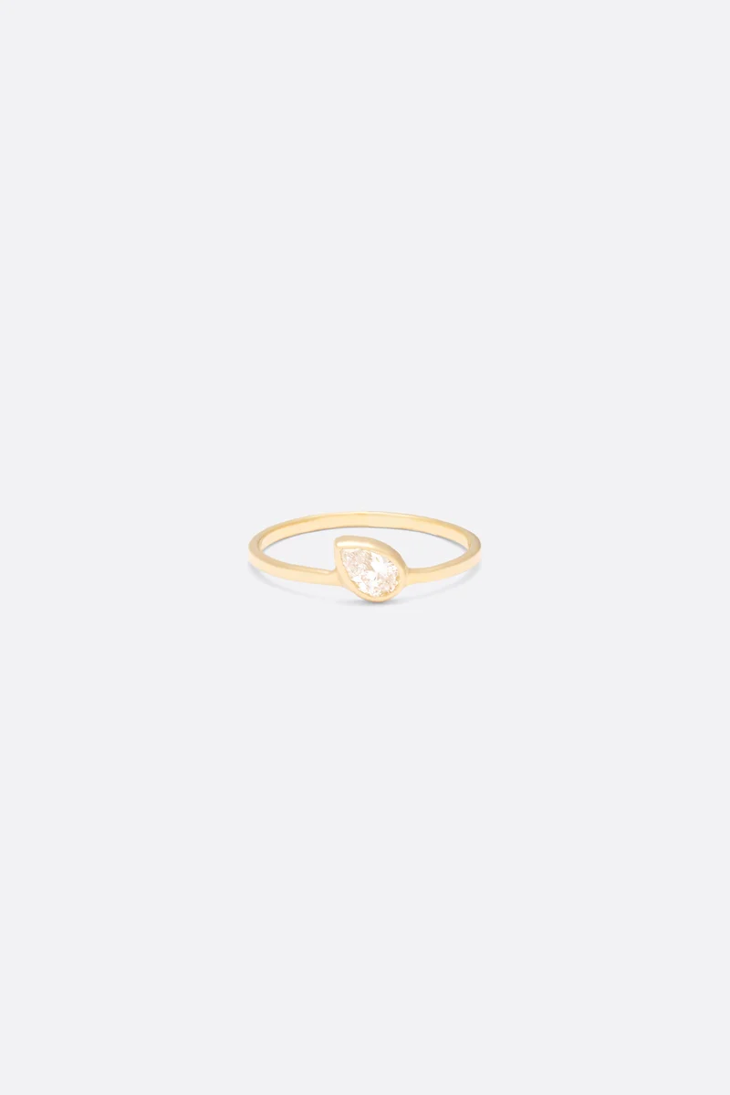 BAGUE EWANDE POIRE DIAMANT