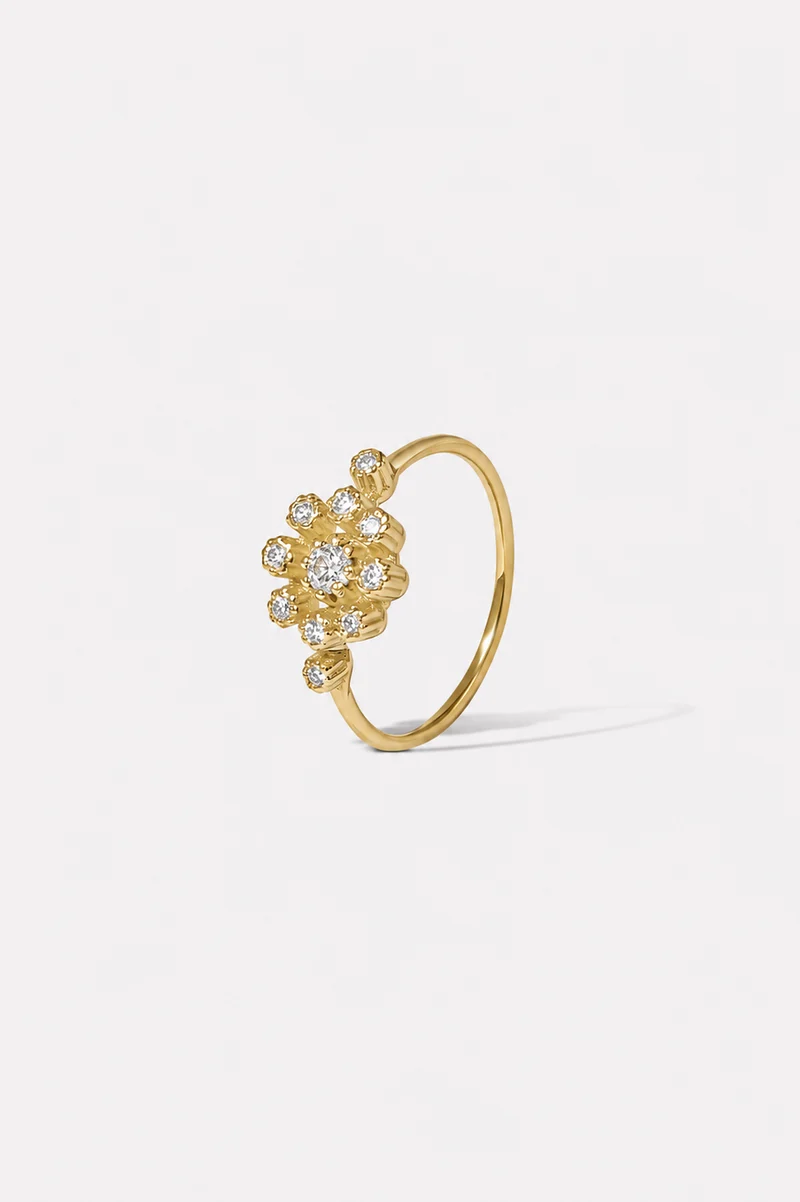 BAGUE BRUNE DIAMANTS