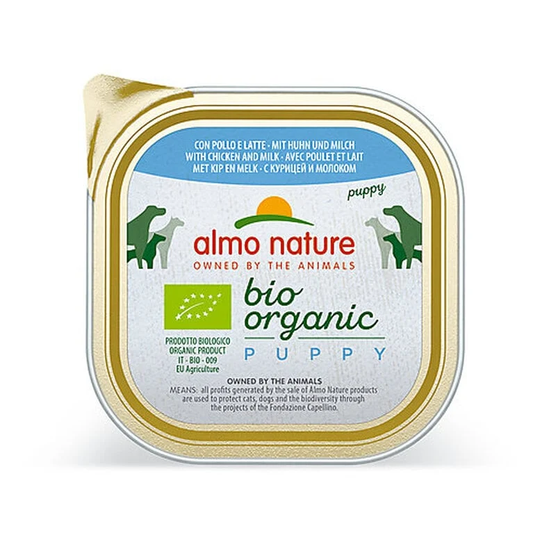Pâtée chiot Bio Organic Puppy poulet & lait – Almo Nature