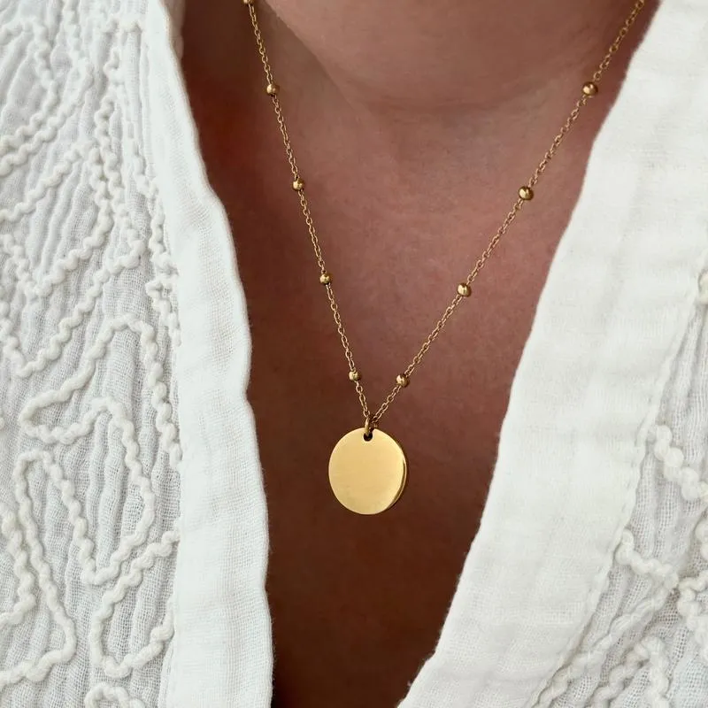 Collier "Médaillon" acier