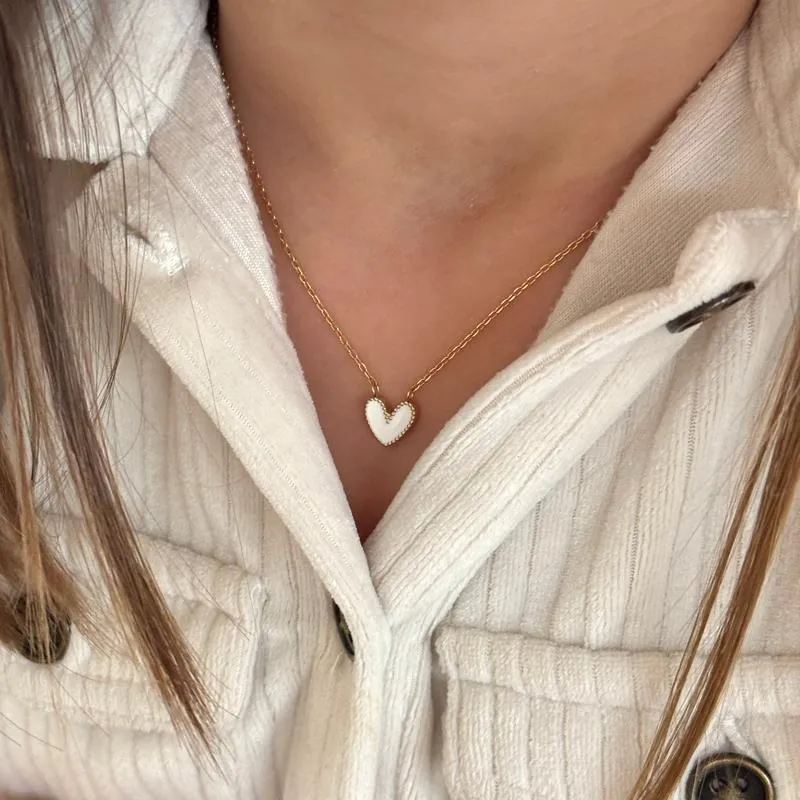 Collier "Louka" enfant blanc acier