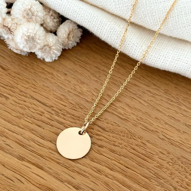Collier "Médaille" 1,5cm plaqué or