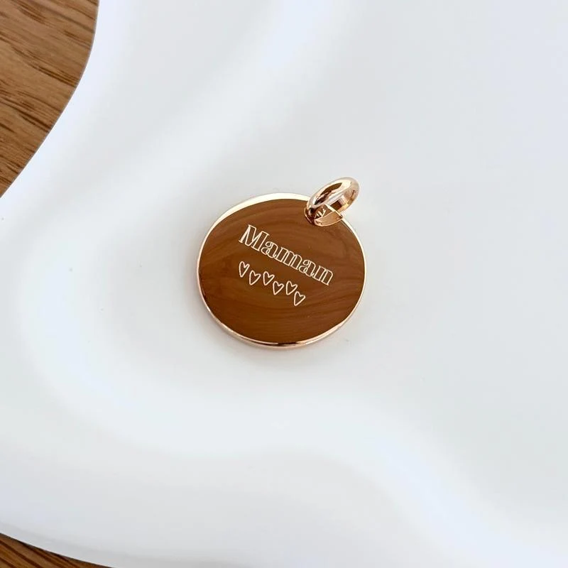 Pendentif "Maman" plaqué or