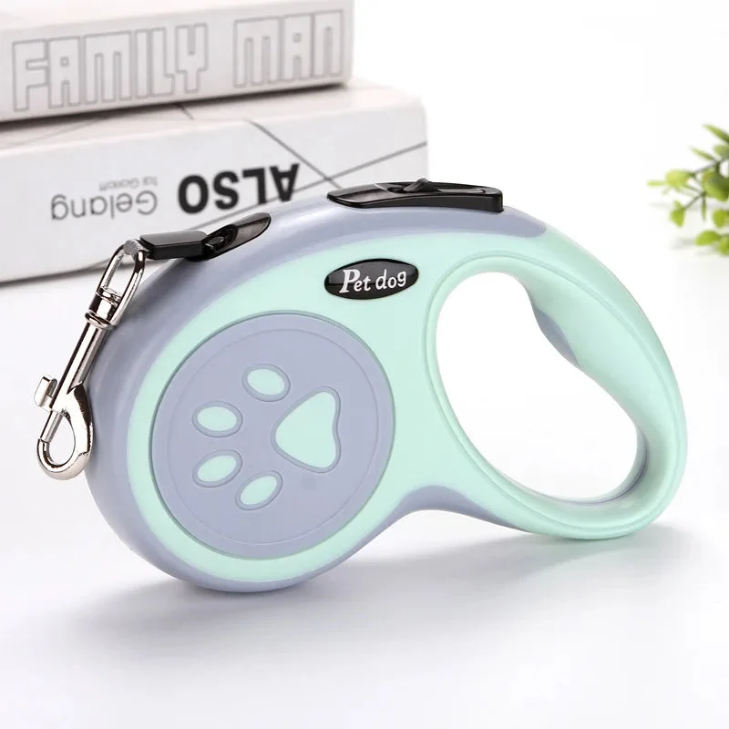 Laisse Rétractable pour Chien – Nylon 3 m / 5 m, Traction Automatique & Confort de Promenade