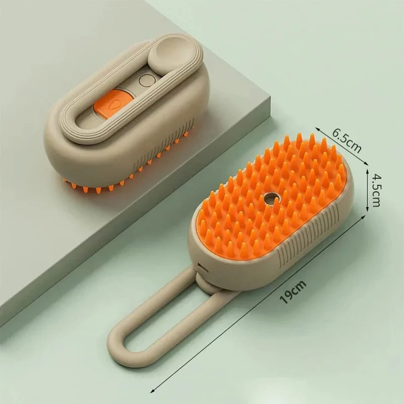 Brosse Vapeur Électrique pour Chien 3-en-1 – Massage, Démêlage et Élimination des Poils