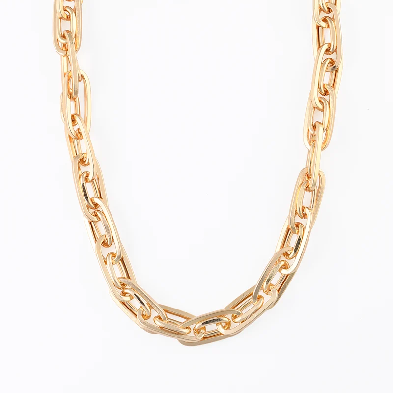 Collier gros maillons doré