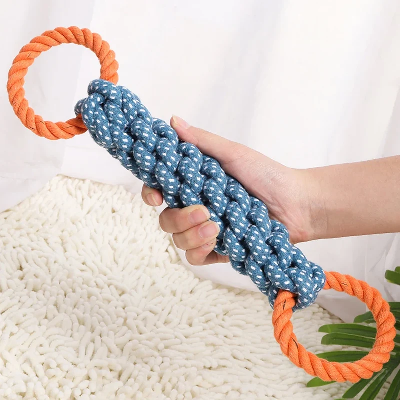 Jouet chien – Corde tressée résistante et nettoyante pour les dents