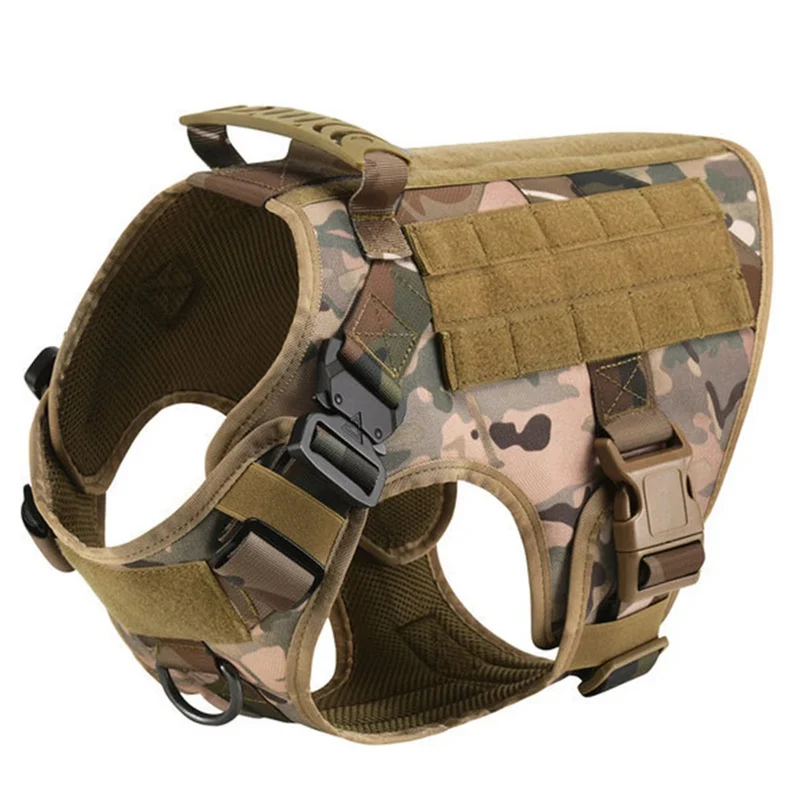 Harnais tactique pour chien – Collier et laisse inclus