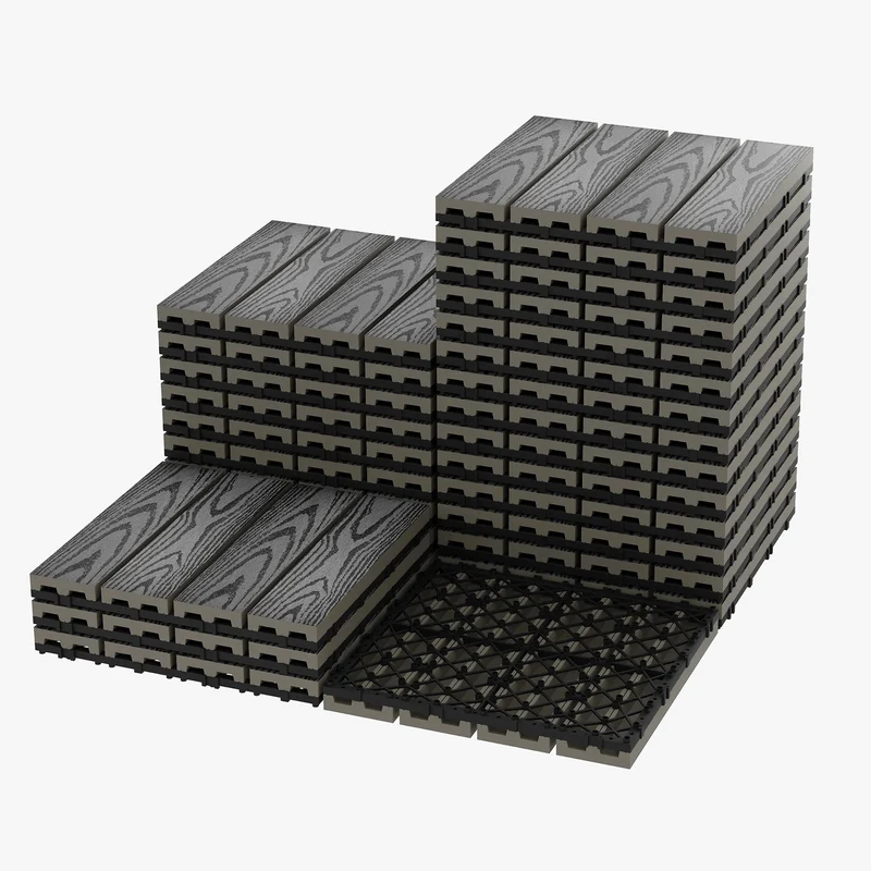 Dalles terrasse clipsables 30x30 effet bois extérieur intérieur