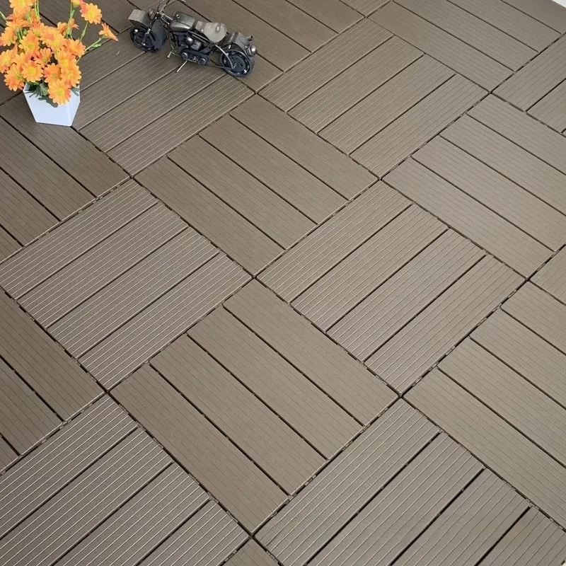 Dalles pvc emboitables effet bois terrasse jardin 300mm