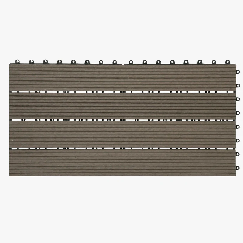 lames de terrasse wpc clipsables effet bois 30x60