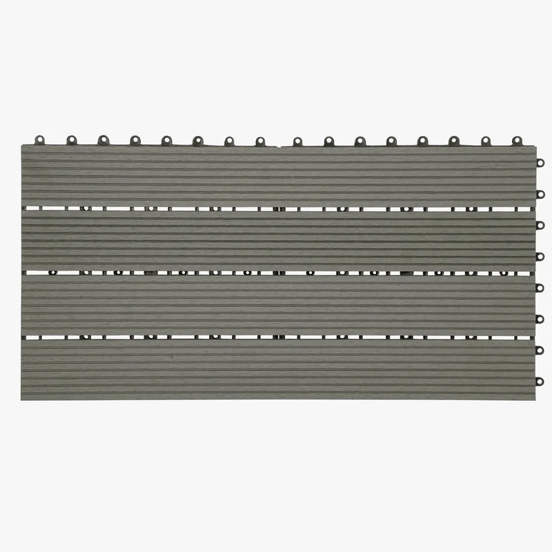 Lames terrasse wpc clipsables effet bois 30x60 1m2