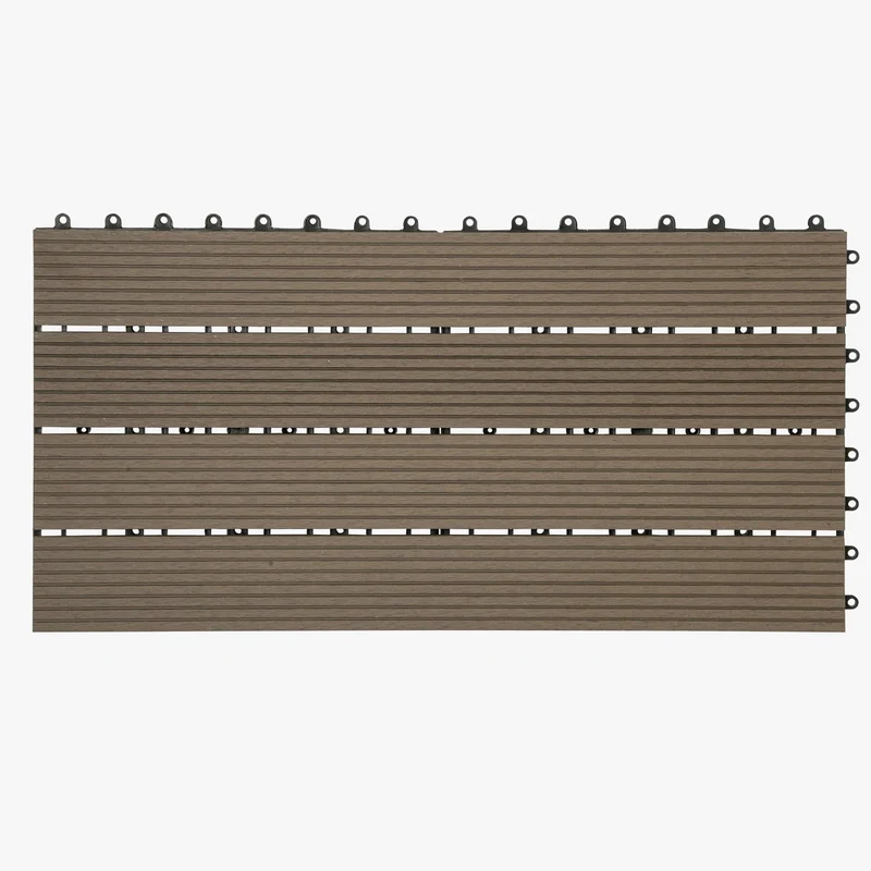 Dalles terrasse wpc emboitables 30x60 6 lames