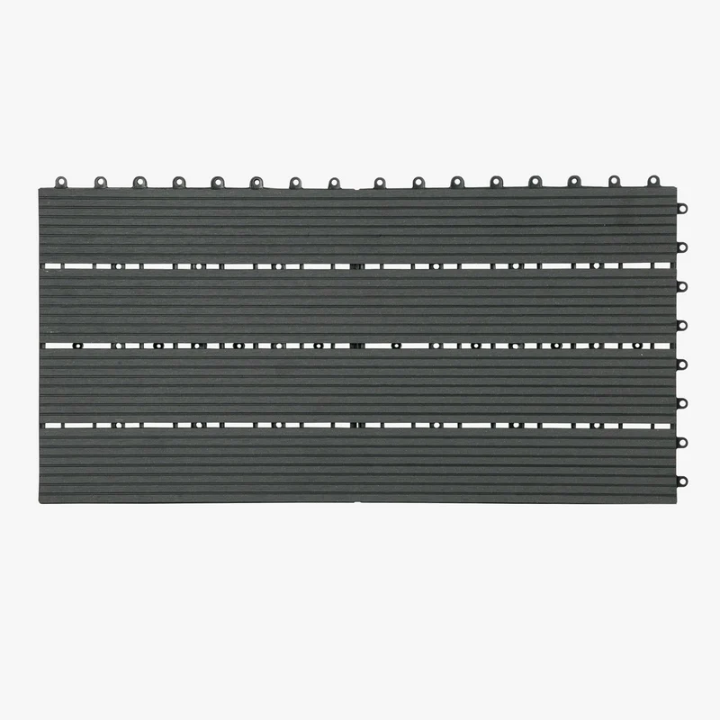 Lames terrasse wpc clipsables 30x60 6 dalles 1m2