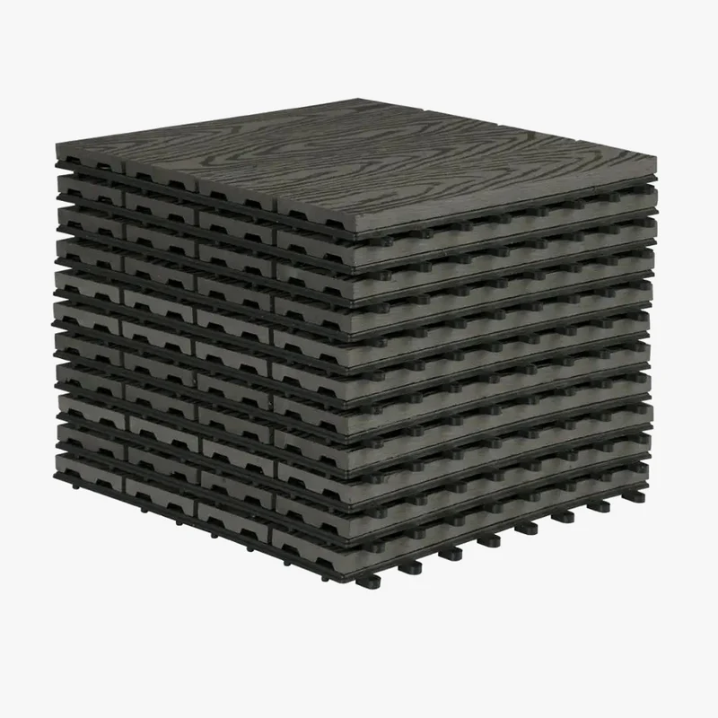 dalles terrasse clipsables wpc effet bois 30x30 1m2