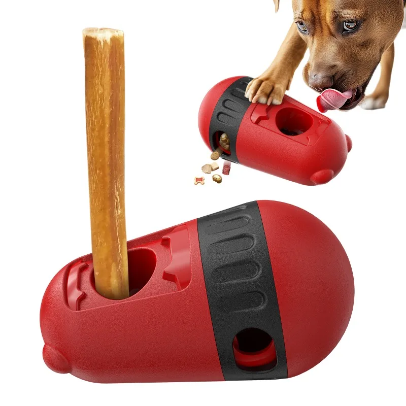 Jouet distributeur de nourriture pour chien roulant anti-étouffement
