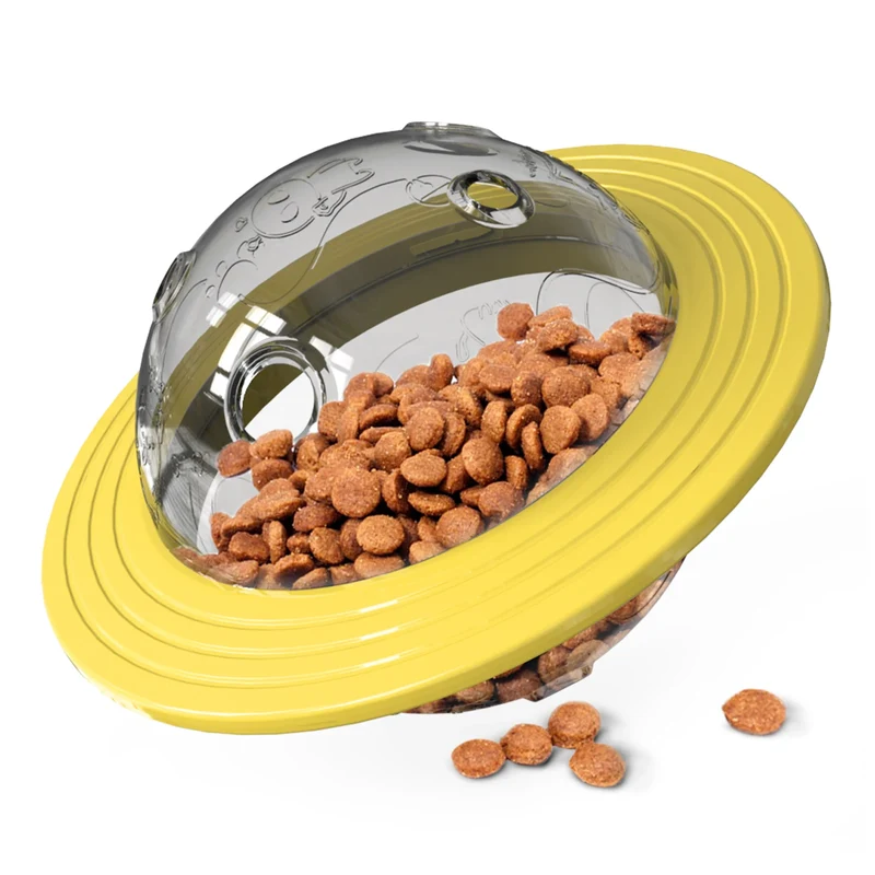 Jouet distributeur de friandises pour chien – Balle planète interactive anti-stress