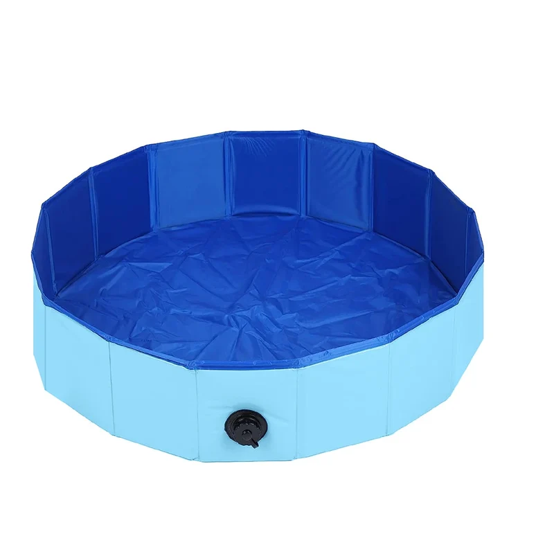 Piscine pour chien pliable – Baignoire portable avec valve de vidange