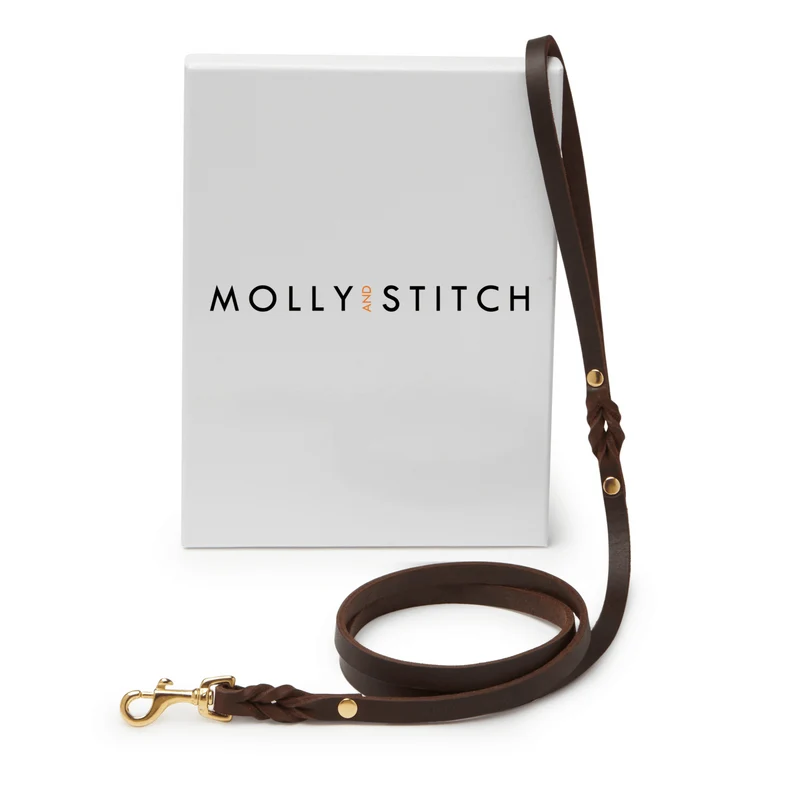 Sellerie Teckel Laisse Cuir Butter Marron