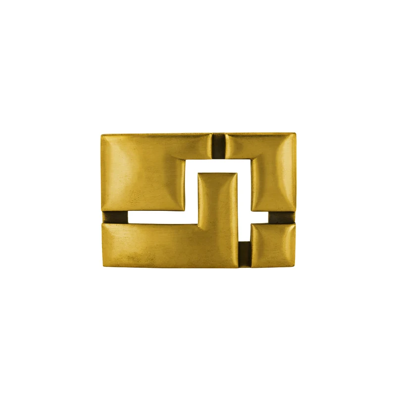 Boucle de ceinture château bombé en bronze