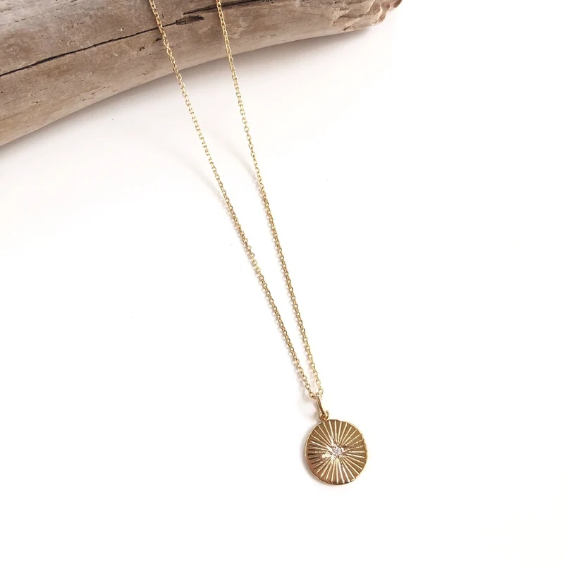 Collier "Solrey" plaqué or