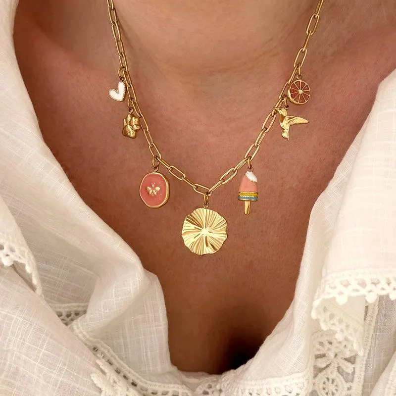 Collier charms personnalisable acier
