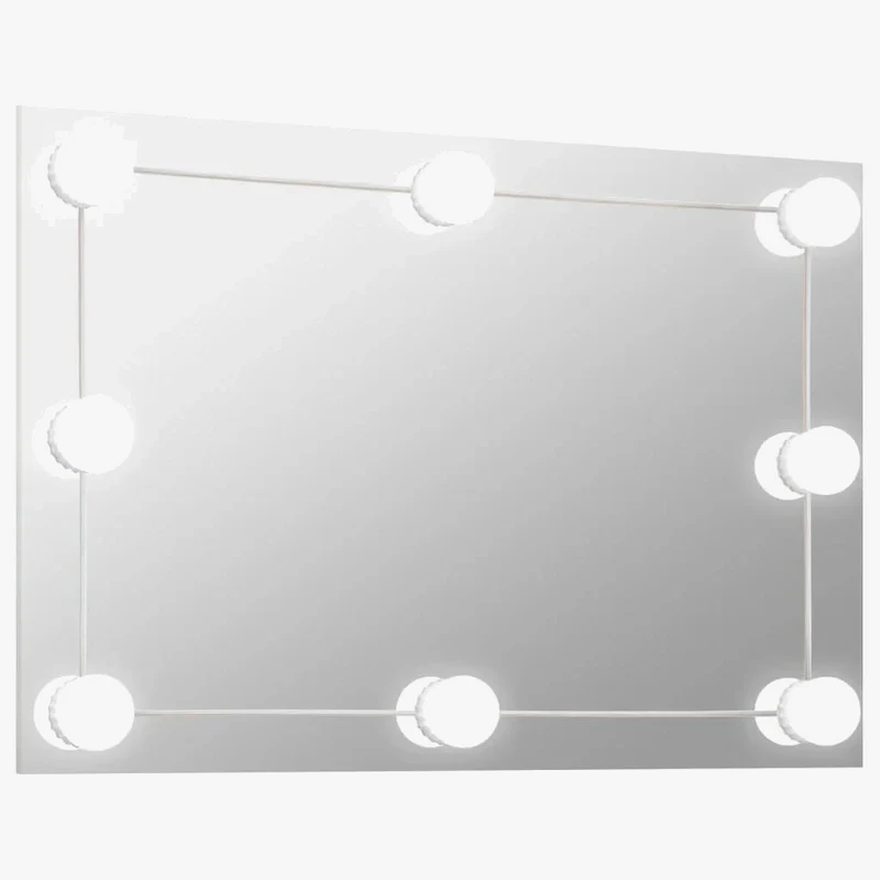 miroir mural rectangulaire avec lumières led décoratif pour intérieur