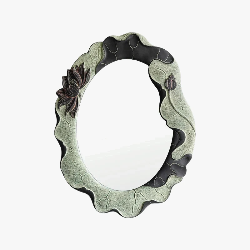 miroirs décoratifs ovales adhésifs rétro pour décoration murale