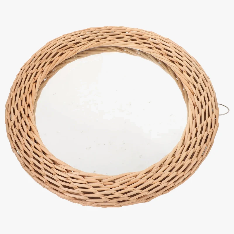 miroir en rotin tissé pour une décoration rustique élégante