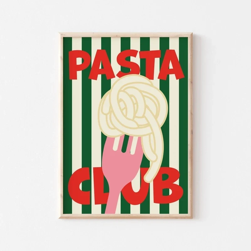 affiche artistique de citation sur la nourriture décorative