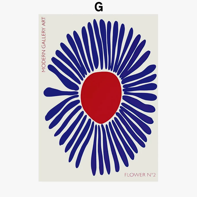 affiches murales abstraites fleurs pour décoration intérieure moderne