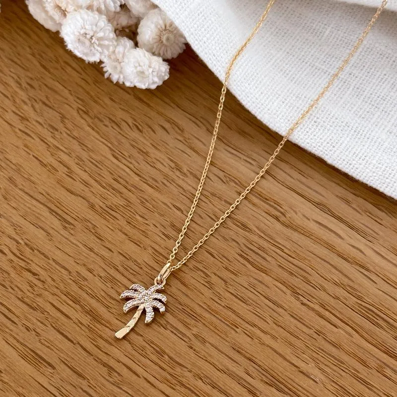 Collier "Palm" plaqué or