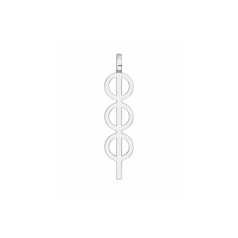 Pendentif Triple Phi Large en argent