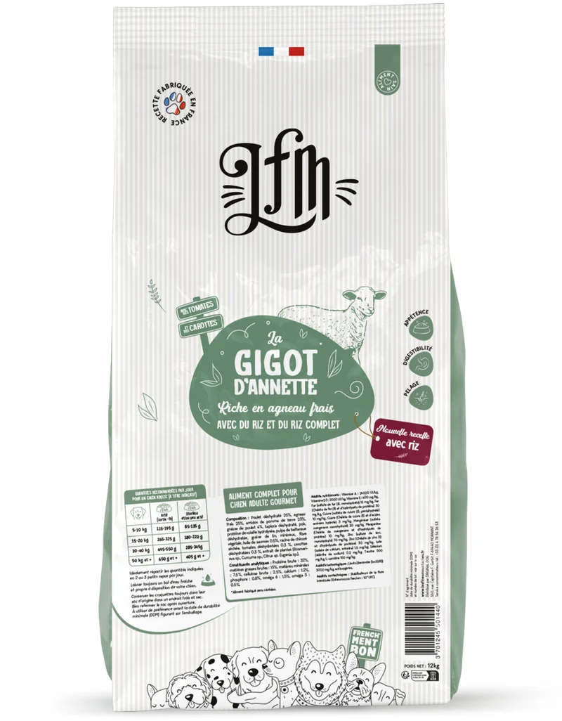 Croquettes pour chien Agneau Gigot d’Annette