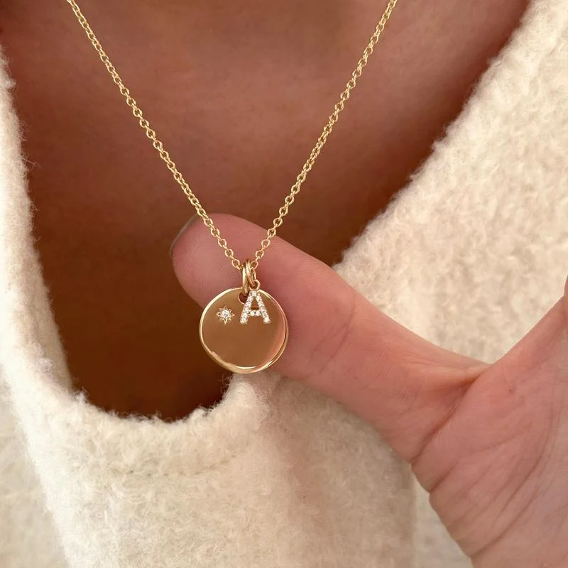 Collier "Star initial" plaqué or