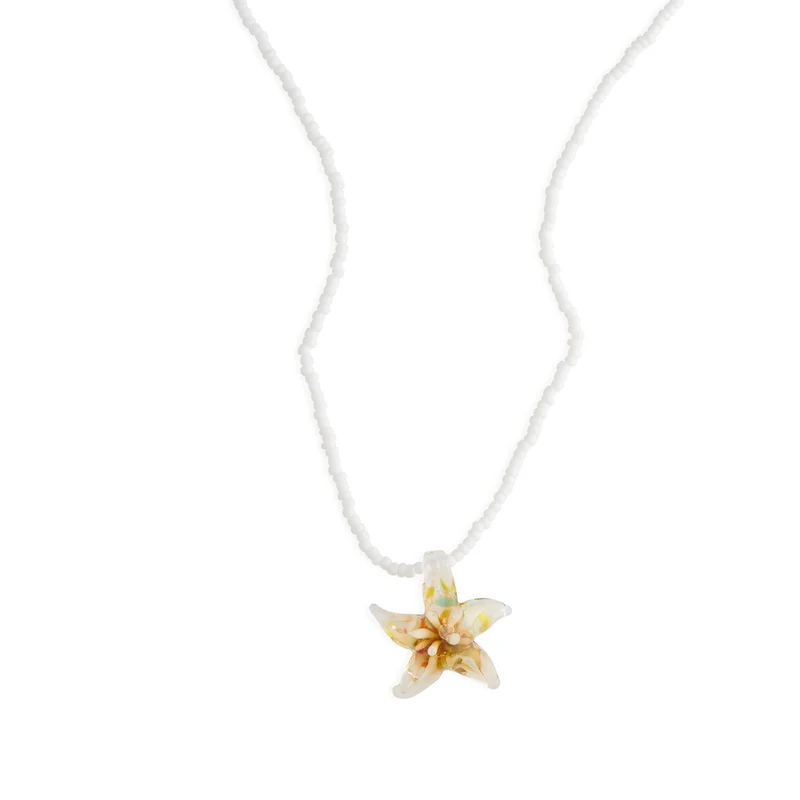 Serafina - Collier Étoile de Mer en Verre Acier Inoxydable