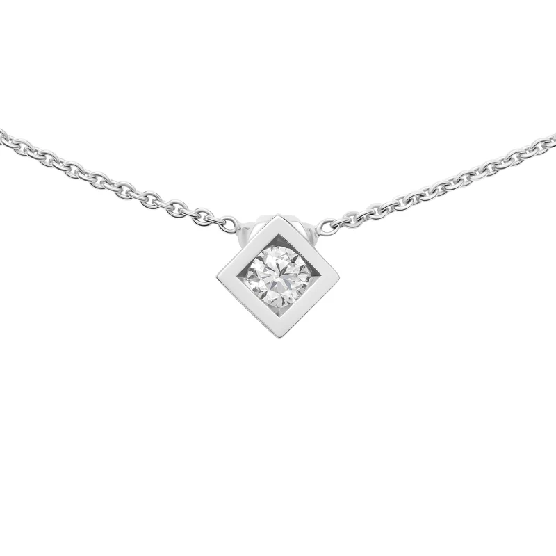 Collier Simplicité losange en or et diamant