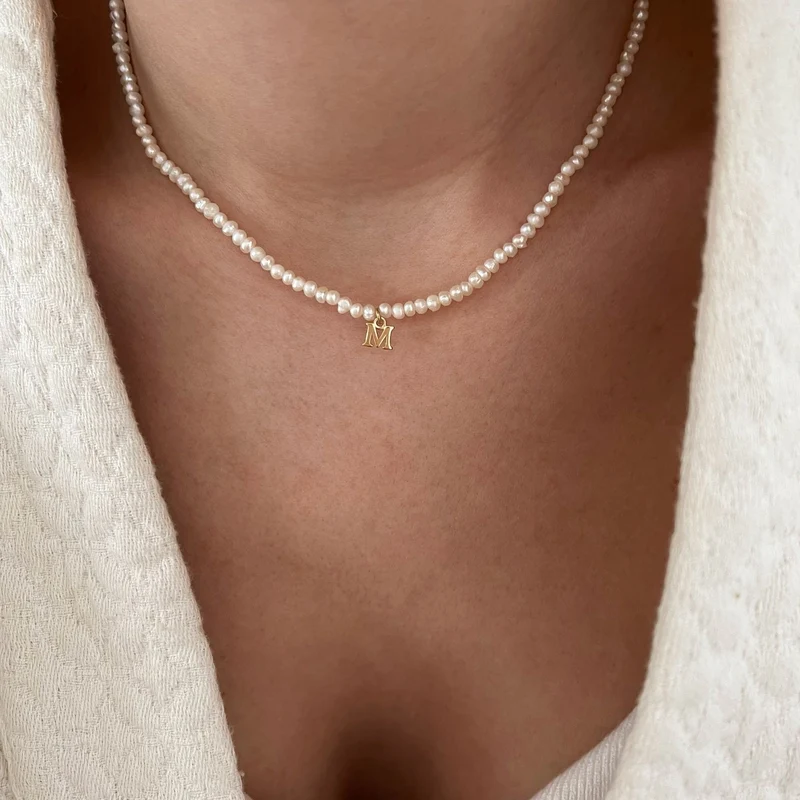 Collier "Pearly" plaqué or