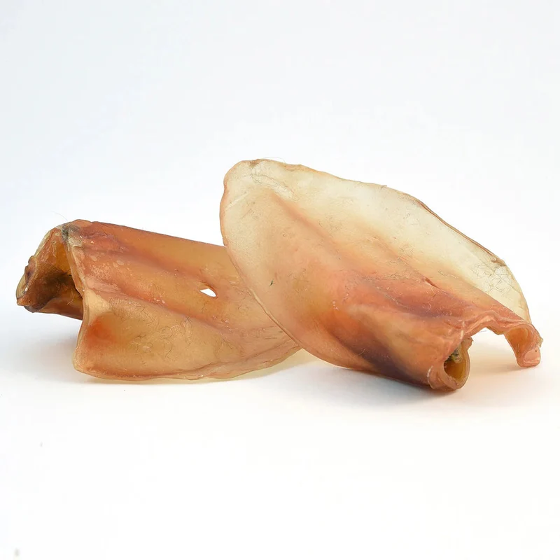 Oreilles de boeuf séchées pour chien sans muscle