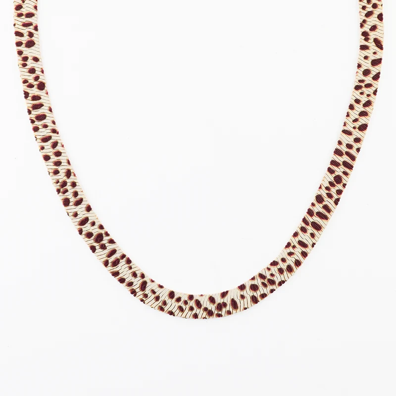 Collier chaine serpent Balagane imprimé tacheté