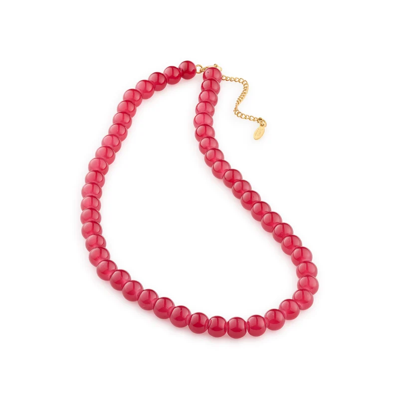 Helmi - Collier de perles de verre rouge