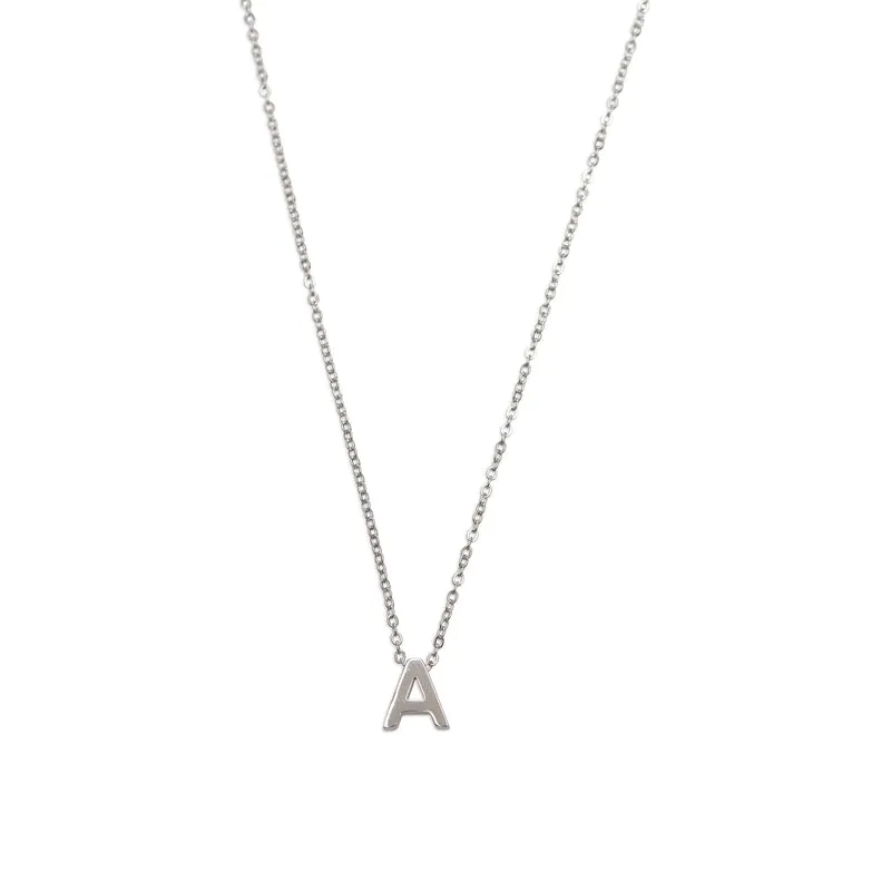 Viola - Collier Lettre Acier Inoxydable Argenté