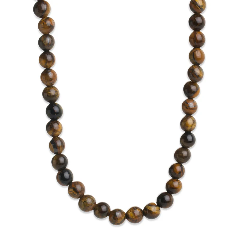 Birgit - Collier Œil de Tigre Acier Inoxydable