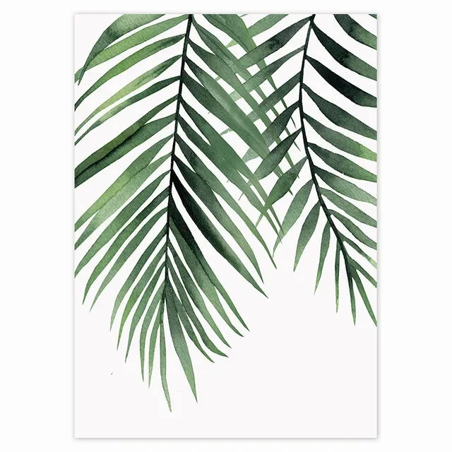 plante tropicale moderne toile décoration murale scandinave