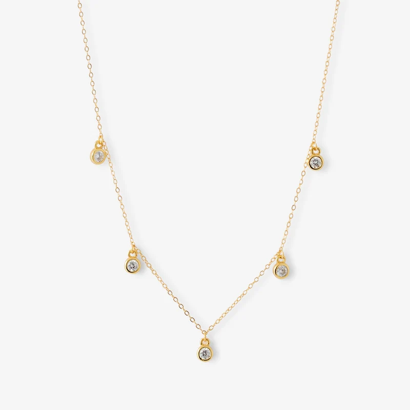 Collier avec zirconium en argent garanti