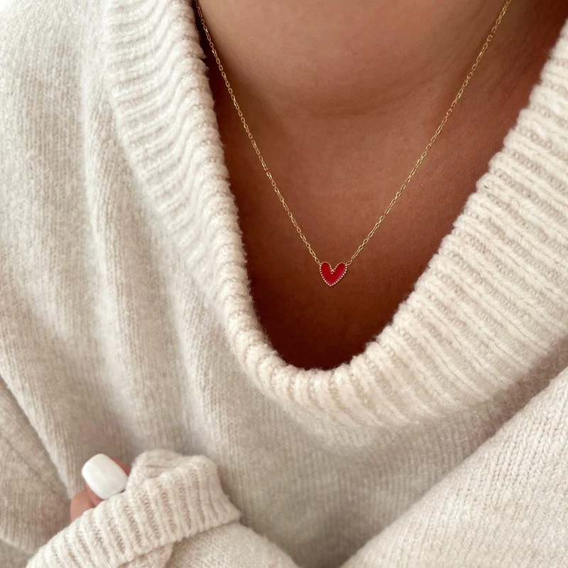 Collier "Louka" rouge acier