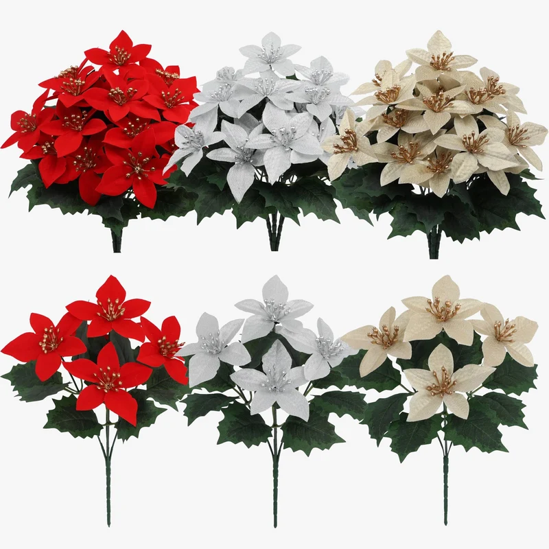 bouquet de fleurs artificielles pour Noël et mariage 2025
